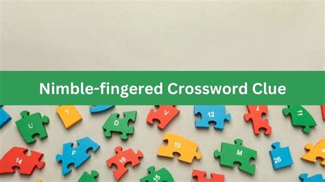 fingered crossword|Finger .